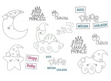 Stickserie - Sleeping Dino Friends